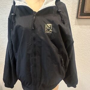 Cirrus Men's Lined Black Windbreaker Jacket with Hood